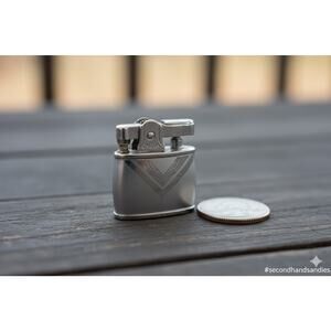 Vintage OMEGA Easy Style Collectible Mini Lighter Silver Chrome MCM Art Deco